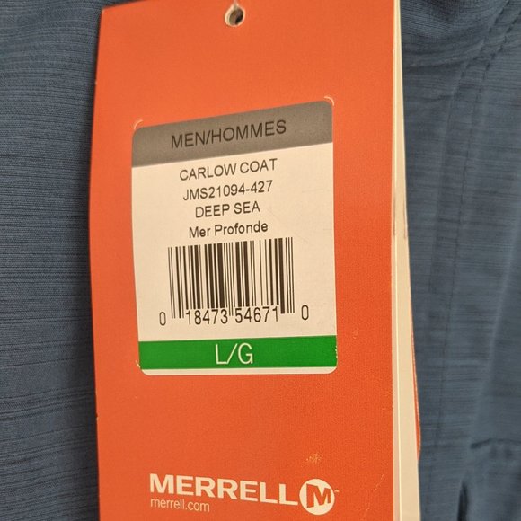 Merrell Carlow Coat Deep Sea Color Men's Large. - Picture 7 of 8